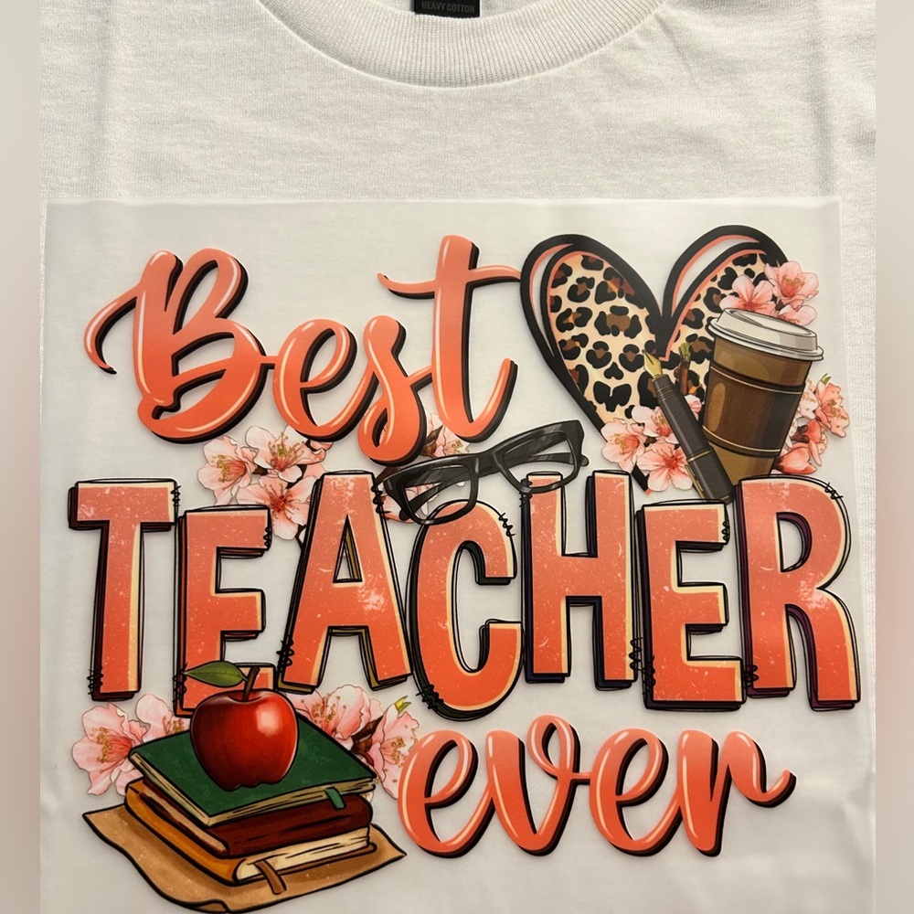TEACHER Graphic Tee. Made to order. Size Small thru 3 XL (xtra $$ for 2X & 3X)